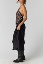 Load image into Gallery viewer, Citrine Midi Dress - Espresso Combo, side profile