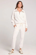 Load image into Gallery viewer, Half Zip Raglan Pullover in Ecru