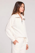 Load image into Gallery viewer, Half Zip Raglan Pullover in Ecru