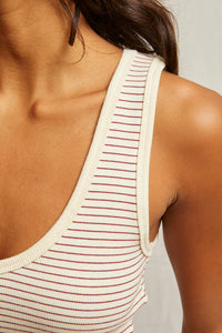 Maria Tank in Red Stripe