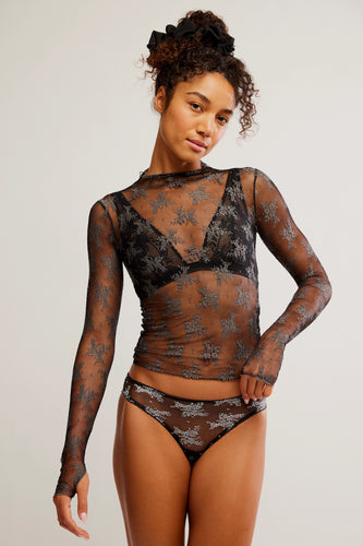 Lady Lux Layering Top in Two Tone Thunderstorm