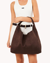 Load image into Gallery viewer, Remi Shoulder Bag in Dark Cacao Suede