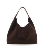 Load image into Gallery viewer, Remi Shoulder Bag in Dark Cacao Suede