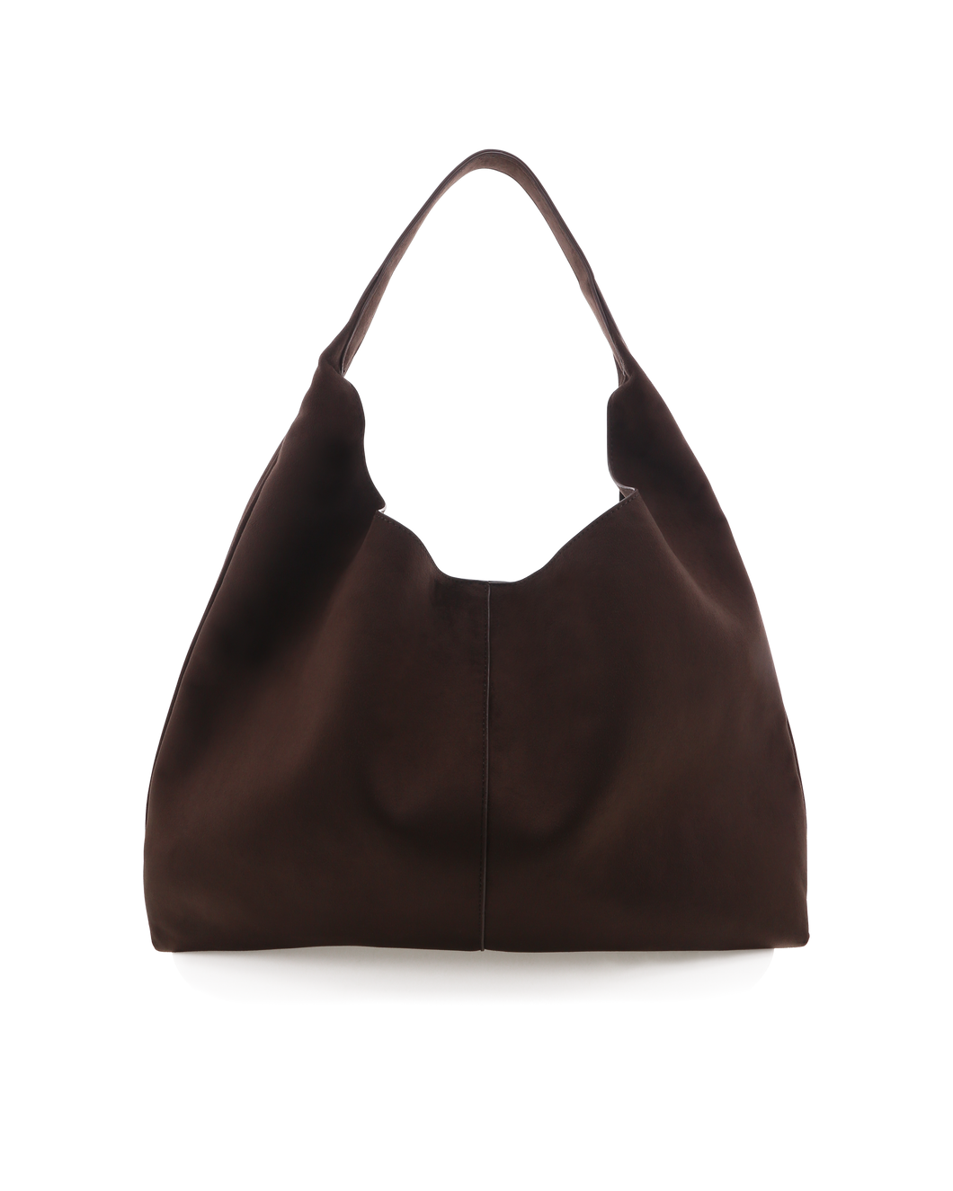 Remi Shoulder Bag in Dark Cacao Suede