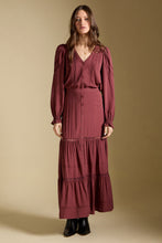 Load image into Gallery viewer, Jaycee Midi Skirt - Merlot, full body front