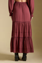 Load image into Gallery viewer, Jaycee Midi Skirt - Merlot, back