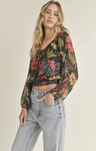 Load image into Gallery viewer, Black Among the Stars Smocked Top