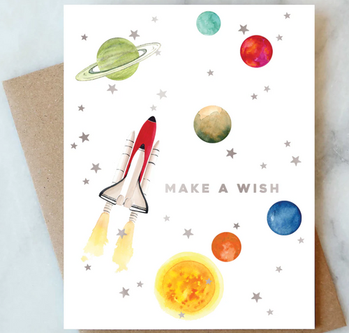 Outer Space Kids Birthday Card