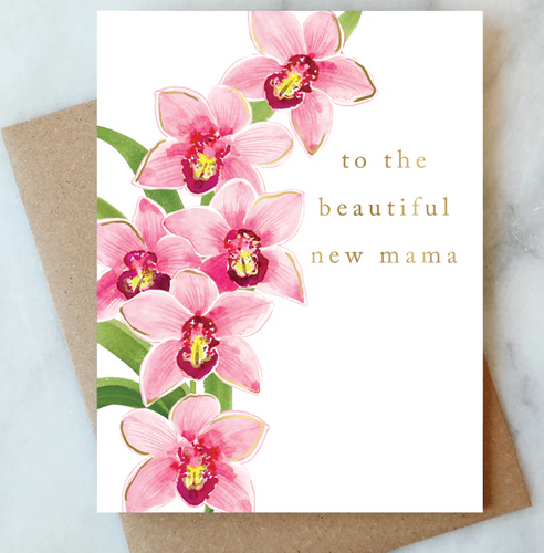 Orchid New Mama Card