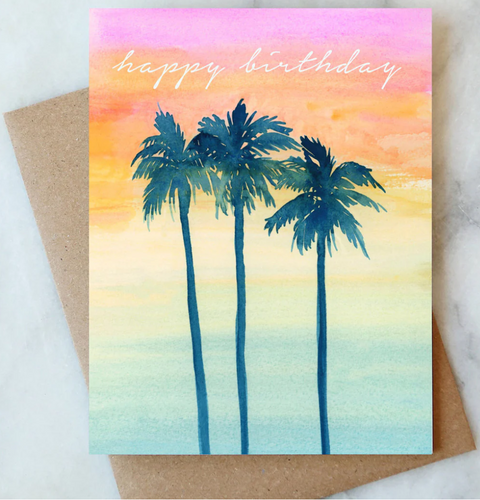 Sunset Birthday Card