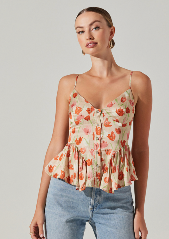 V-Neck Hardware One-Piece Swimsuit