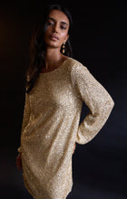 Load image into Gallery viewer, Andromeda Champagne Sequin Dress