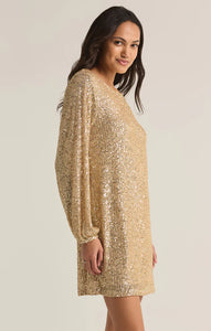 Andromeda Champagne Sequin Dress