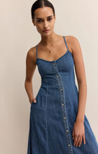 Load image into Gallery viewer, Angel Eyes Denim Midi Dress