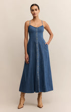 Load image into Gallery viewer, Angel Eyes Denim Midi Dress