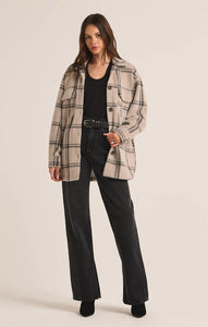 Crystal Grey Plaid Tucker Jacket