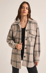 Crystal Grey Plaid Tucker Jacket