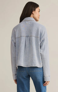 Cropped All Day Knit Denim Jacket