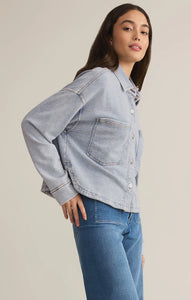 Cropped All Day Knit Denim Jacket