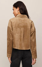 Load image into Gallery viewer, All Day Cropped Suede Jacket - Light Sand, back