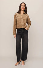 Load image into Gallery viewer, All Day Cropped Suede Jacket - Light Sand, full body