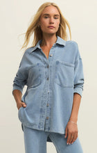 Load image into Gallery viewer, All Day Knit Denim Jacket in Ocean Air