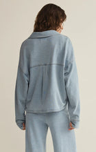 Load image into Gallery viewer, Cropped All Day Knit Denim Jacket in Ocean Air