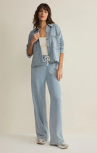 Load image into Gallery viewer, Cropped All Day Knit Denim Jacket in Ocean Air