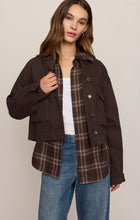 Load image into Gallery viewer, Rey Cropped Chore Jacket Umber detail 4