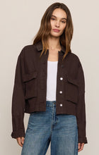 Load image into Gallery viewer, Rey Cropped Chore Jacket Umber front