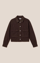 Load image into Gallery viewer, Rey Cropped Chore Jacket Umber flatlay
