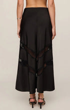 Load image into Gallery viewer, Kori Lace Inset Skirt - Black, back