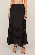 Load image into Gallery viewer, Kori Lace Inset Skirt - Black, front