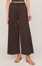 Load image into Gallery viewer, Scout Jersey Crop Flare Pant - Dark Chocolate, front full