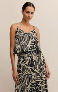 Nolan Palm Crop Tank