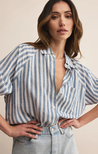 The Perfect Line Top in Boathouse Blue