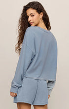 Load image into Gallery viewer, Circuit Knit Denim Sweatshirt