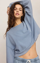 Load image into Gallery viewer, Circuit Knit Denim Sweatshirt