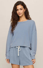 Load image into Gallery viewer, Circuit Knit Denim Sweatshirt