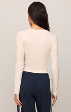 Load image into Gallery viewer, All In Henley Top - Sandstone, back