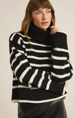 Black Stripe Josephine Sweater