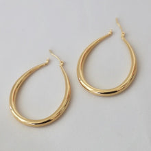 Load image into Gallery viewer, Large Teardrop Hoop Earrings