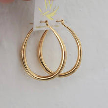 Load image into Gallery viewer, Large Teardrop Hoop Earrings