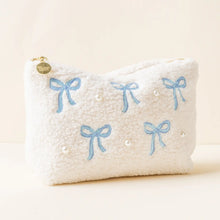 Load image into Gallery viewer, Blue Bows Teddy Pouch