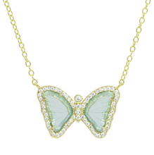 Load image into Gallery viewer, Mini Opal Butterfly Necklace