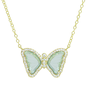 Mini Opal Butterfly Necklace