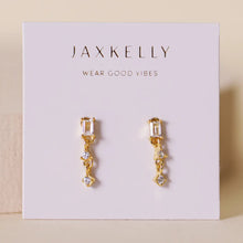 Load image into Gallery viewer, Mini Baguette Drop Earrings