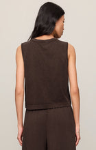 Load image into Gallery viewer, Sloane Jersey Muscle Tank - Dark Chocolate, side