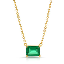 Load image into Gallery viewer, Bling Emerald Cut Solitaire Pendant Necklace