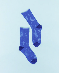 Celestial Shimmer Crew Socks